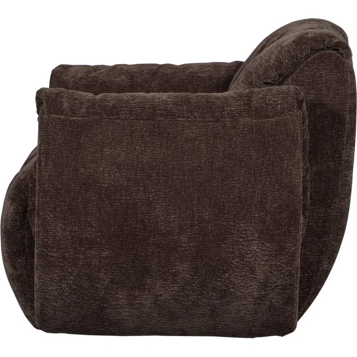 Drehsessel Baggy aus 3D-Chenille-Stoff, modernes Design, Dunkelbraun, bequeme Polsterung – Bild 4