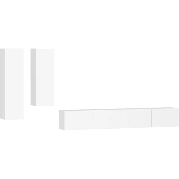 vidaXL 4-tlg. TV-Schrank-Set Weiß Holzwerkstoff 3114630