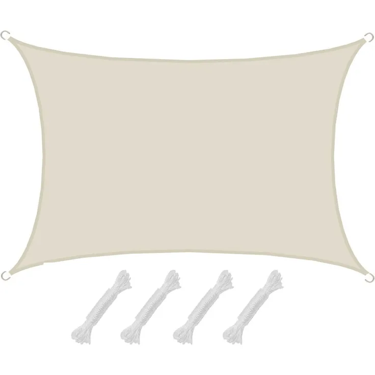 3x4m UV Sonnensegel Sonnenschutz Wasserdicht Beige
