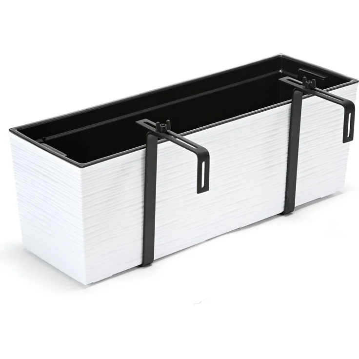 KADAX Blumentopf Balkonkasten Griffe 19x56cm Weiß – Bild 7