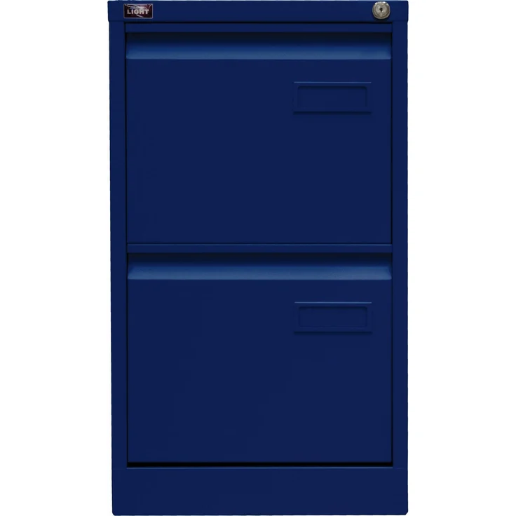 Bisley LIGHT Hängeregistraturschrank, einbahnig, DIN A4, 2 HR-Schubladen, Farbe oxfordblau – Bild 1