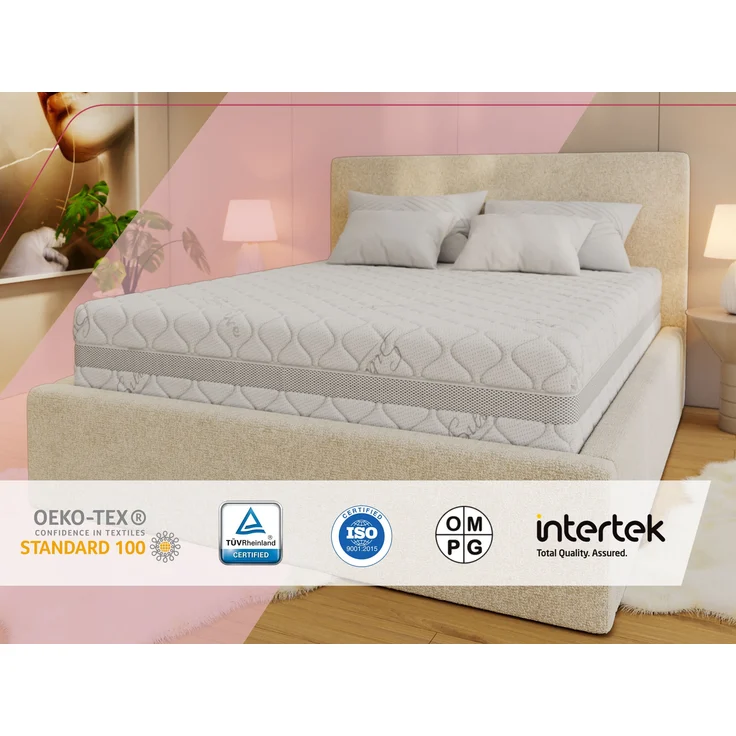 Schaummatratze für Allergiker, 7-Zonen, Visco Schaum memory, Höhe 26 cm, Kaltschaum Matratze, Härtegrad H2 - 160 x 200 cm - VELO - SIVO – Bild 6