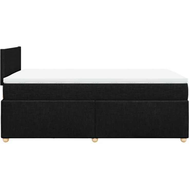 vidaXL Boxspringbett mit Matratze Schwarz 120x200 cm Stoff 3288942 – Bild 7