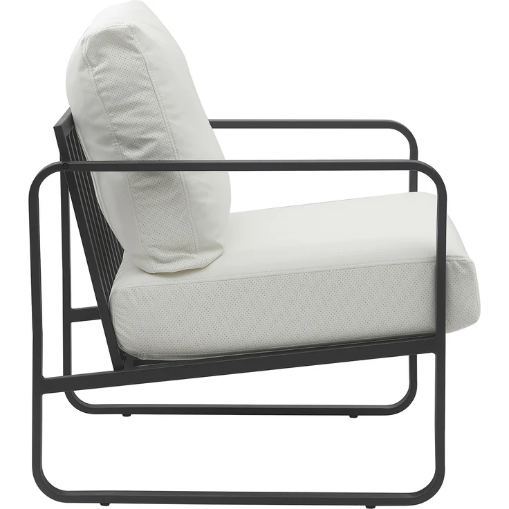 CLP Lounger Manea mit Metallgestell,weiß Kunstleder – Bild 4