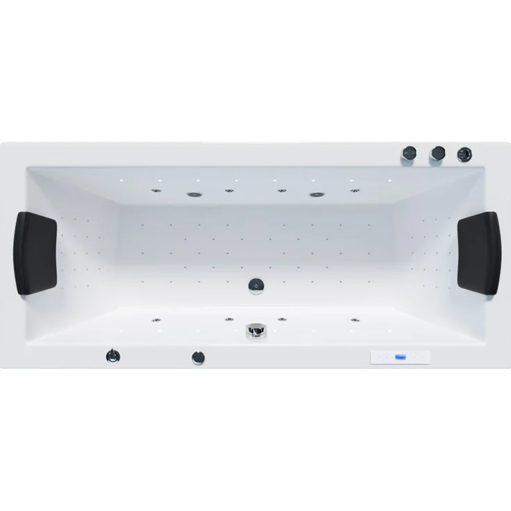 Deluxe Whirlpool Omega Ultra 170x75 Made in Germany 80 Düsen & LED mit Armatur : Mit Armaturen – Bild 2