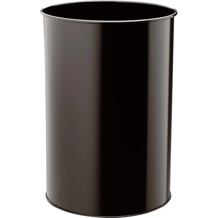 Durable 330301 Papierkorb Metall rund, 30 Liter, schwarz