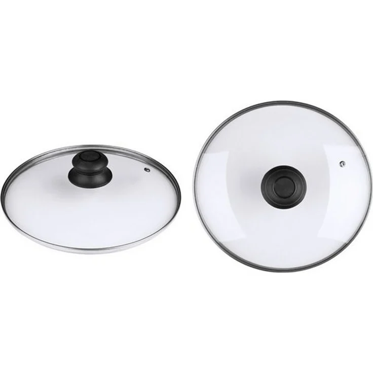 Michelino Glasdeckel für Pfannen/Töpfe 24 cm mit Dampfauslass & Kunststoffgriff – Bild 1