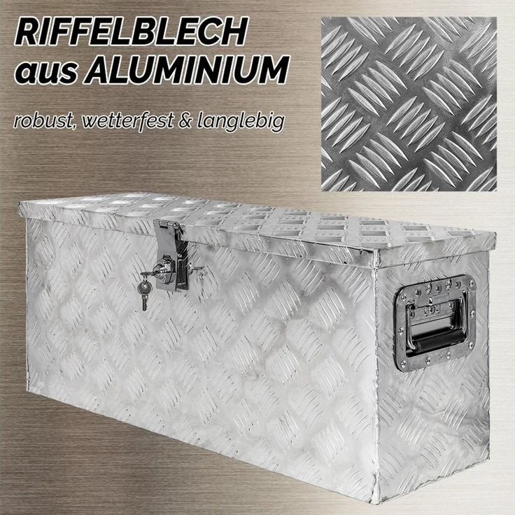 Trucky Anhänger-Deichselbox Truckbox Box Werkzeugkiste Anhängerbox Deichselbox 15 Größen Alumium – Bild 3