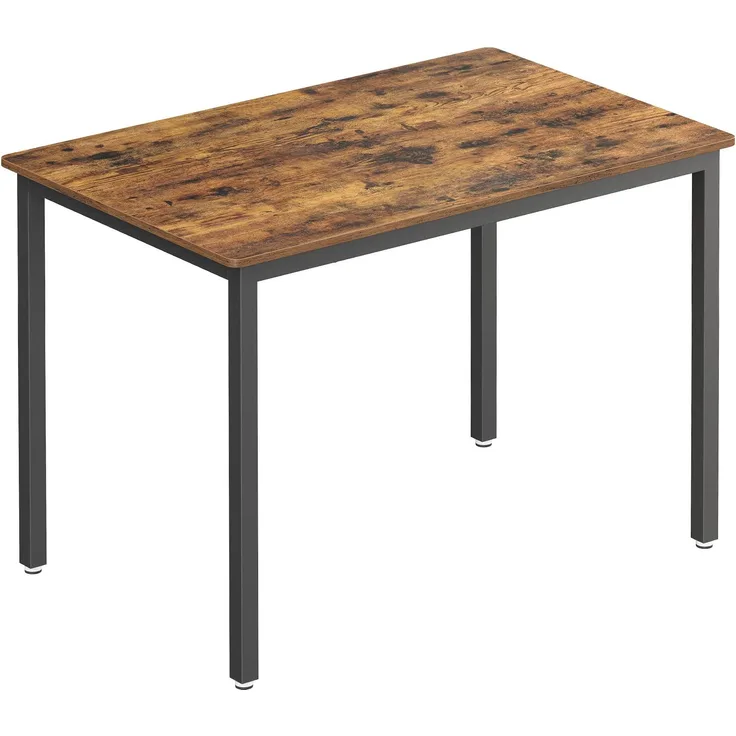 VASAGLE Esstisch, Küchentisch, 70 x 110 x 77 cm, Esszimmertisch für 4 Personen, Tisch Wohnzimmer, Schreibtisch, für Esszimmer, Küche, Industrie-Design, vintagebraun-schwarz KDT081B01