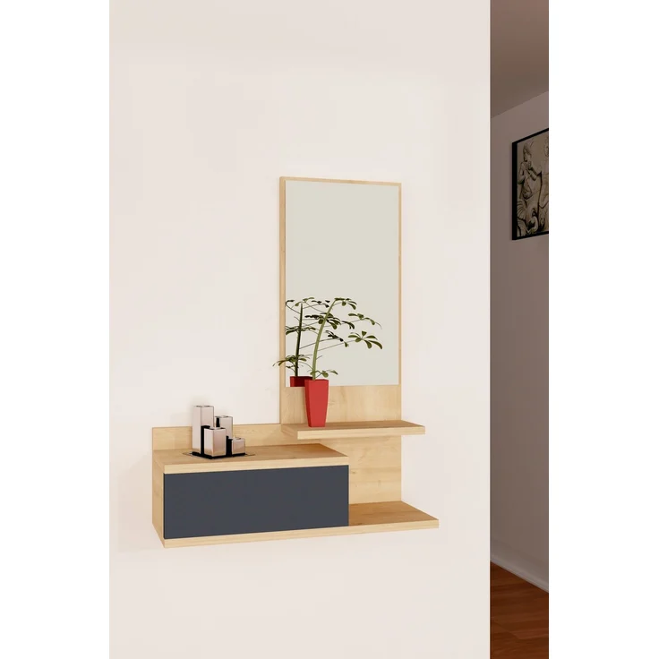 Skye Decor 'Rozella' Garderobe, Eiche / Anthrazit, 60 x 90 x 31,3 cm – Bild 1