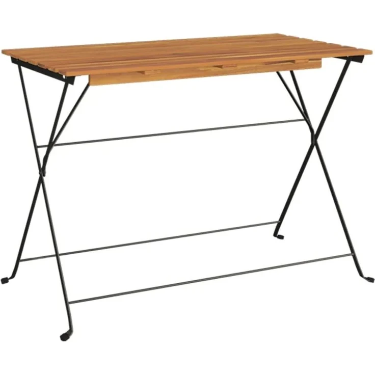 vidaXL 5-tlg. Bistro-Set Klappbar Massivholz Akazie und Stahl 3152098 – Bild 5