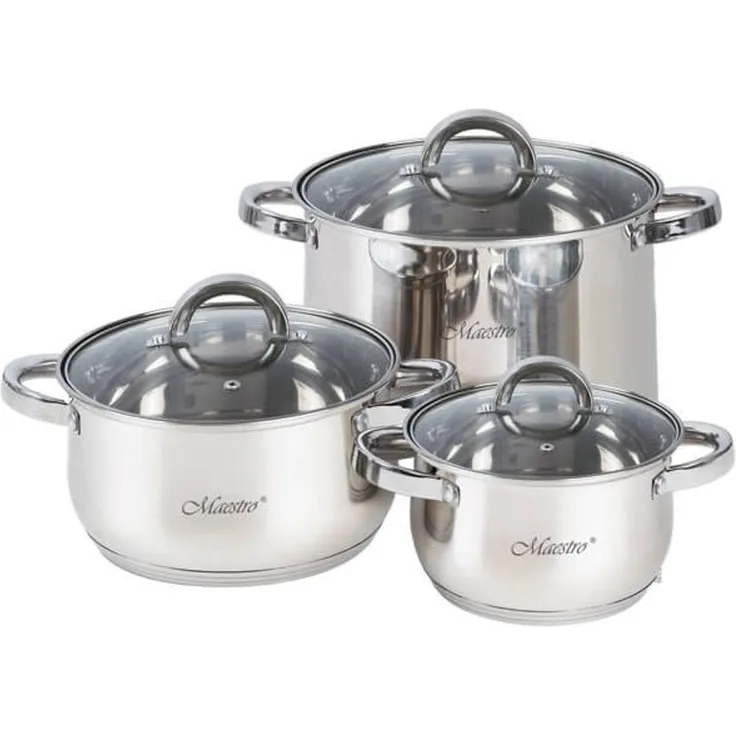 Maestro Maestro 6-teiliges Kochgeschirr-Set 1,5 l 3 l 5 l MR21206L