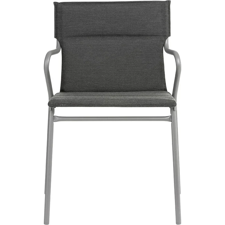Stuhl mit Armlehne ANCONE Onyx / Gestell Titane – Bild 3