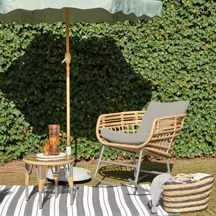 2er Set Kaemingk River Schaukelstuhl wicker natural – Bild 2