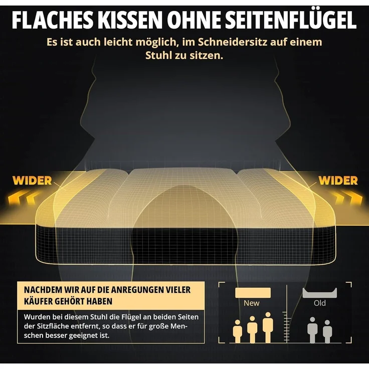 Ergonomischer Gaming Stuhl mit Massage Lendenwirbelstütze und Fußstütze – Bild 3