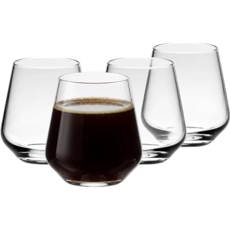 KROSNO Gläser für Kaffee, Espresso und doppelten Espresso 4er-Set 110 ml, Kollektion Coffee Moments – Bleifreies Kristallglas – Minimalistische Gläser für Cappuccino und Latte, spülmaschinenfest – Bild 1