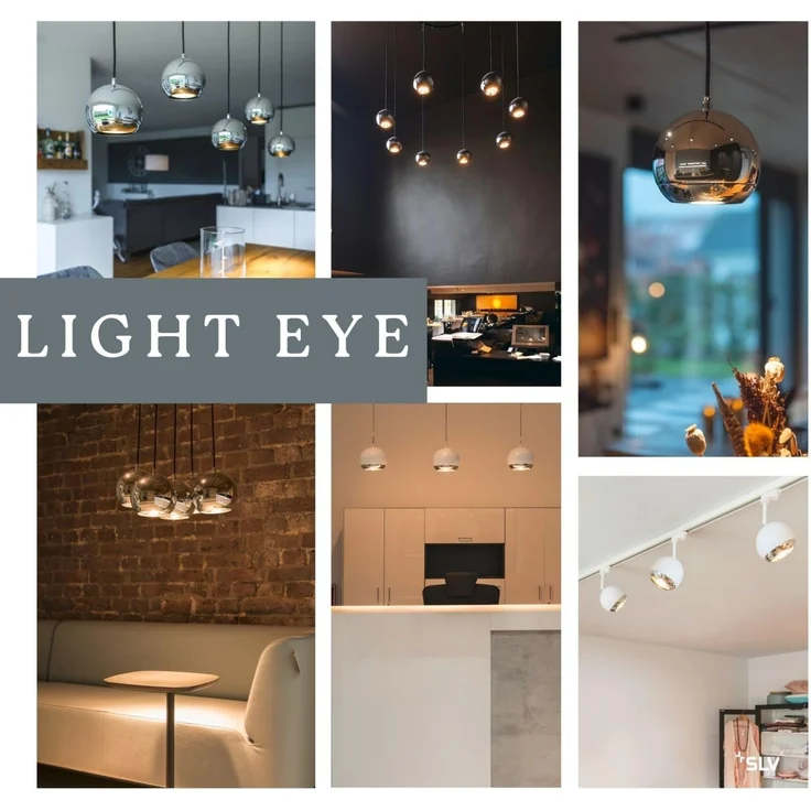 SLV LIGHT EYE® 150, Pendelleuchte, GU10, Pendellänge 150cm, 1x max. 13W, matt schwarz - Pendelleuchten – Bild 7
