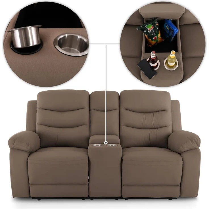 Raburg 2-Sitzer Kinosessel, 2er-Fernsehsessel, mechanisch, Pixx, mit Relaxfunktion, für 2 Personen, Belastbarkeit je Sitzplatz 130 kg – Bild 7