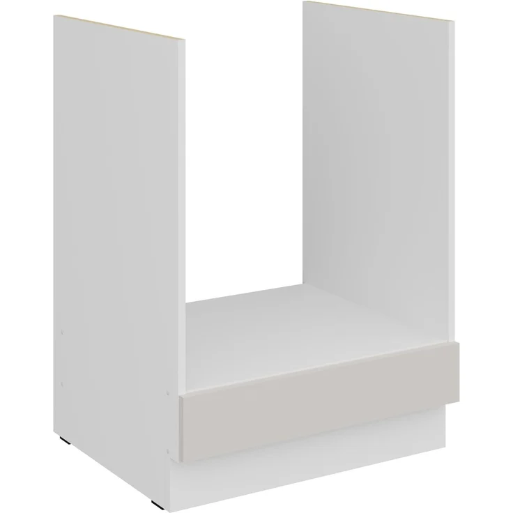Küchen Herdunterschrank 60 cm COMO Kaschmir beige matt + Weiß matt Küche Küchenzeile Küchenblock Einbauküche – Bild 4