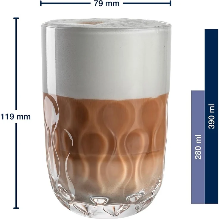 Leonardo GOCCE Latte Macchiato Glas (2) 390 ml 2er Set – Bild 2
