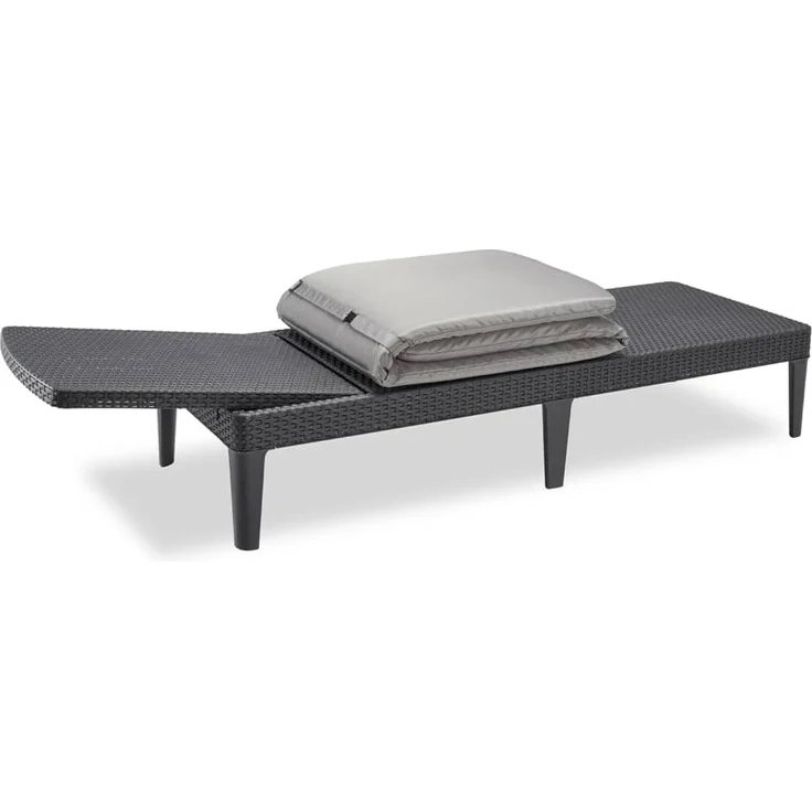Keter Sonnenliege mit Auflage Jaipur Graphitgrau 432693 – Bild 7
