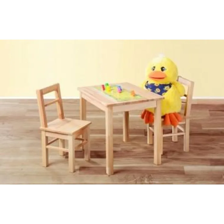 Möbel Sofortkauf Kindersitzgruppe 3-tlg., Holz natur, 60 x 48 x 55 cm