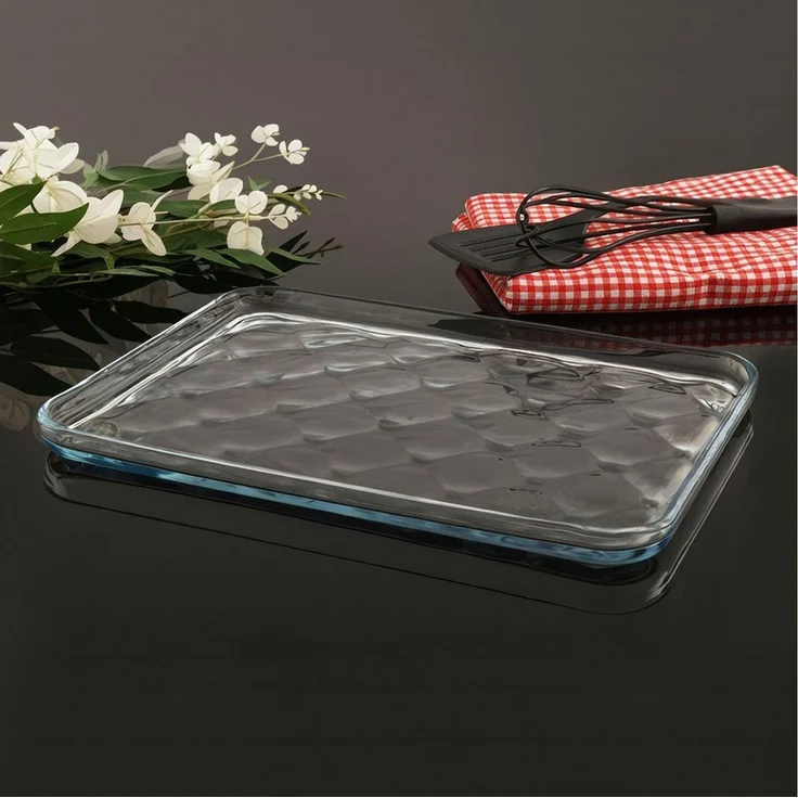Pasabahce Auflaufform Borcam Rechteckige Glasform 1025 ml 334 × 244 mm, Borosilikatglas, (1-St), Ofen-, mikrowellen-, gefrier- und spülmaschinengeeignet – Bild 4