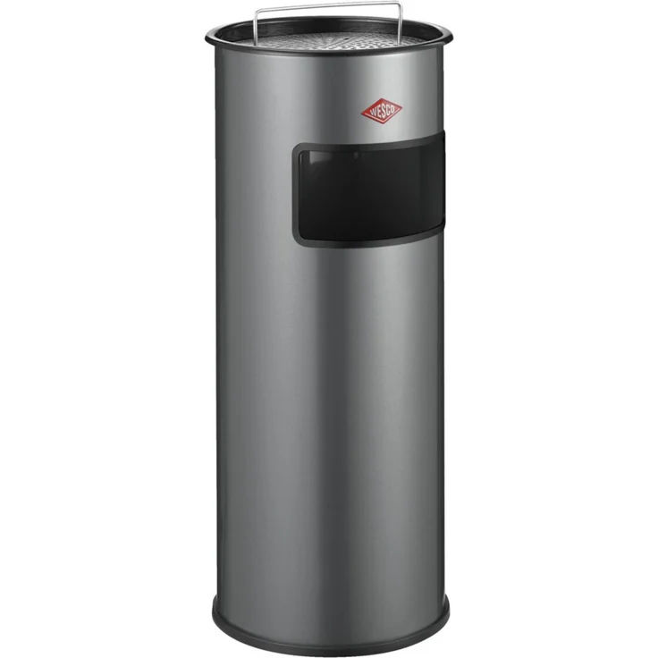 WESCO Standascher 50 in SILBER inklusive Abfallvolumen 50 Liter / Mülleimer / Ascher – Bild 4