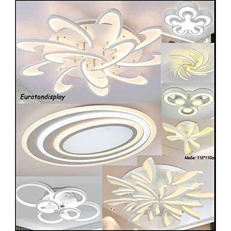 Euroton LED Deckenleuchte LED Deckenleuchte Deckenlampe 80*65*9 Fernbedienung dimmbar, LED fest integriert, kalt-warm 7000k-3000k stufenlos einstellbar, Mit Fernbedienung steuerber – Bild 7