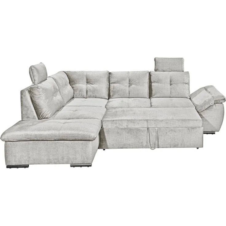 Alija Luxus-Schlafsofa mit verstellbarer Armlehne und Nosagfederung in Samtoptik – Wählbar in Silver, Grey oder Black – Bild 5