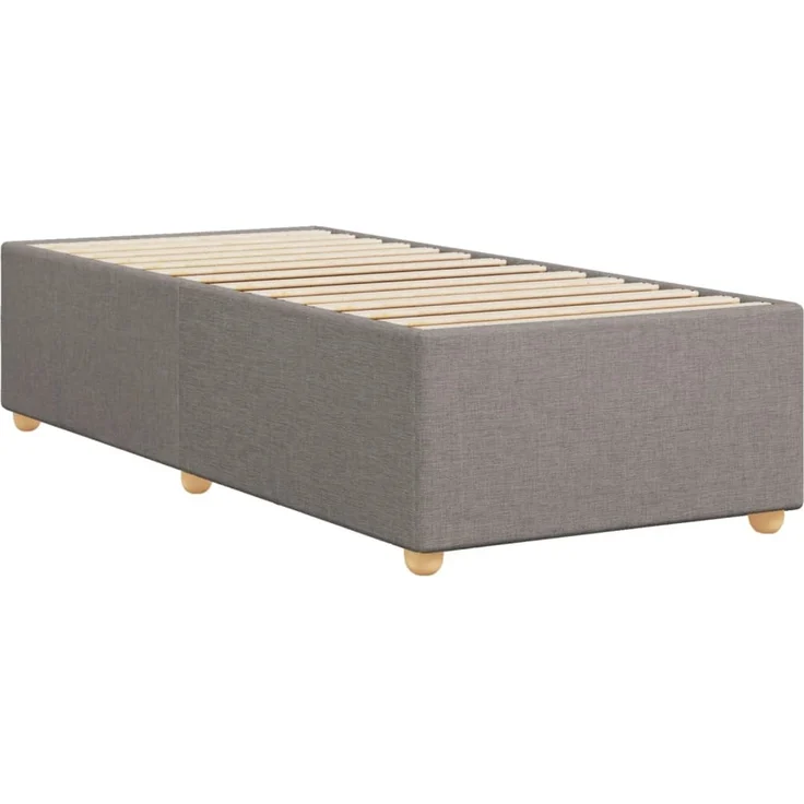 vidaXL Bettgestell ohne Matratze Taupe 90x190 cm Stoff 3284698 – Bild 6