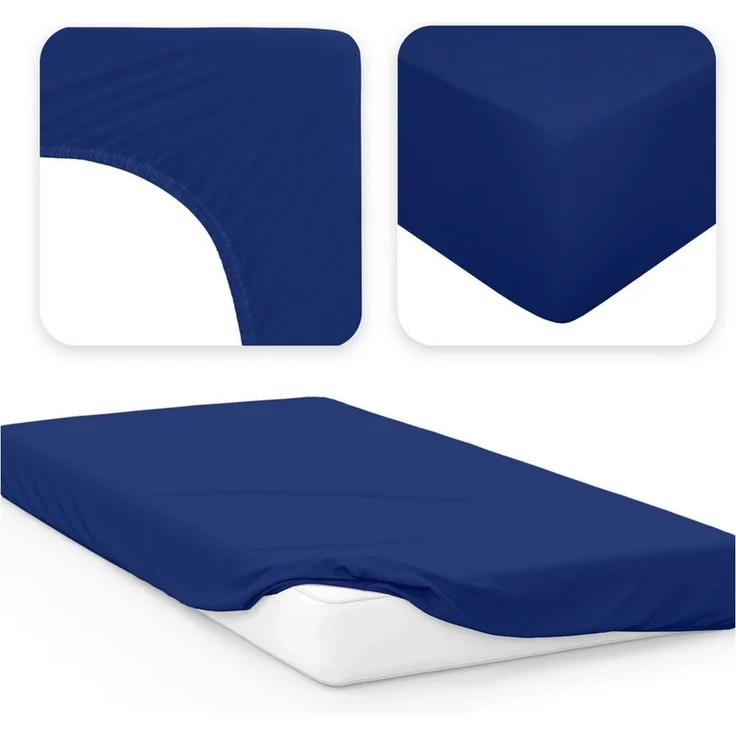 Jacobson Spannbettlaken PREMIUM 200 g/m² Jersey aus 97% Baumwolle & 3% Elasthan, Extra dichtes Bettlaken mit maximalem Halt – Bild 2