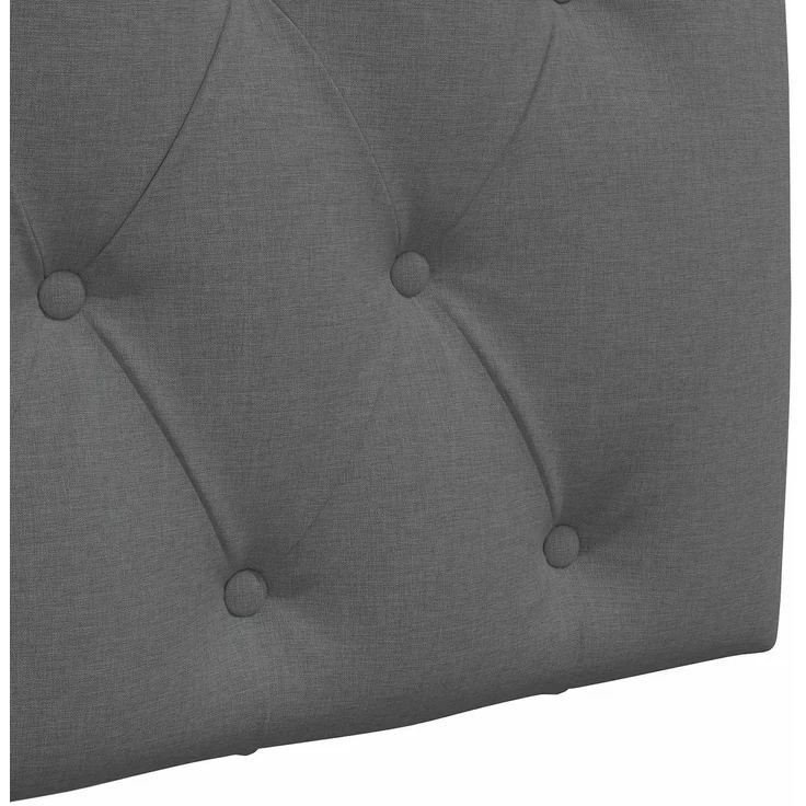 vidaXL Hängendes Kopfteil Dunkelgrau Stoff 7 x 100 x 55 cm Grau – Bild 7