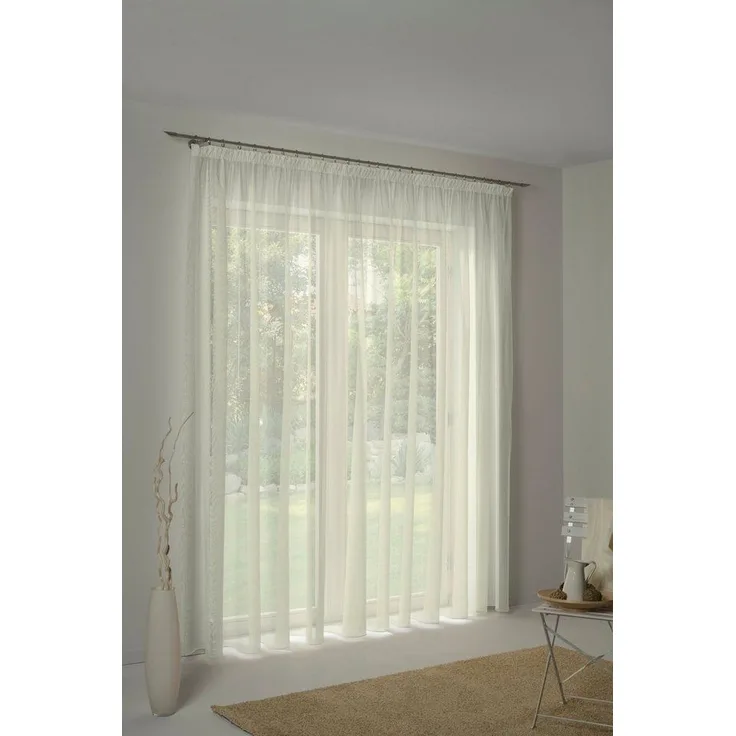 Wirth Vorhang Bettina (1 St), Faltenband, halbtransparent, Store