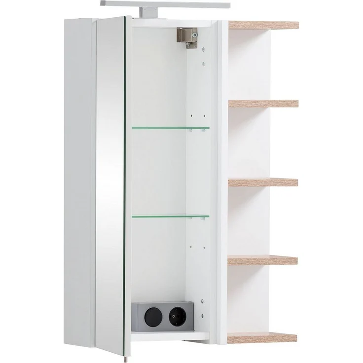Schildmeyer Spiegelschrank Balto, Breite 49 cm Mit LED-Beleuchtung, Regal beidseitig montierbar – Bild 2