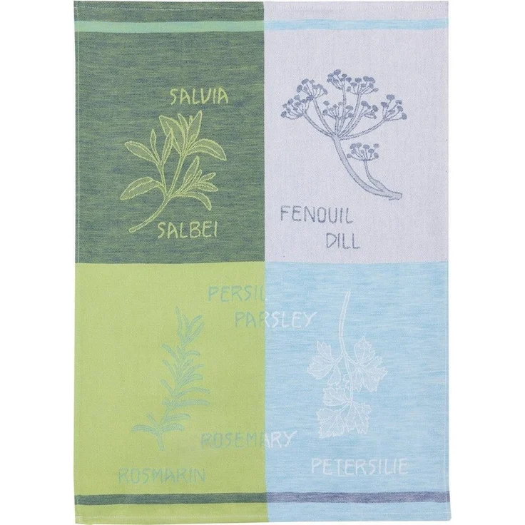 Kracht Geschirrtuch Küchenkräuter, (Set, 3-tlg, Set), 3er Pack Geschirrtücher (3 Stück), ca. 50 x 70 cm, Halbleinen Jacquard – Bild 2