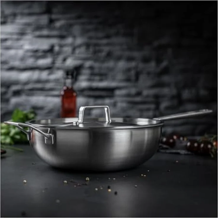 Kuhn Rikon Culinary Fiveply Wok unbeschichtet 28 cm – Bild 3