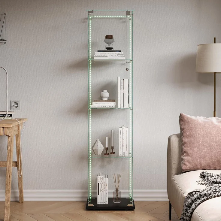 Glasvitrine Standvitrine mit LED 4 Etagen – Bild 3