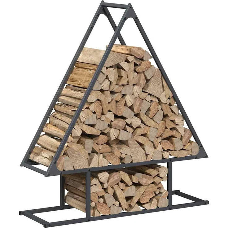 vidaXL Brennholzregal Anthrazit 80x25x90 cm Kaltgewalzter Stahl 864317 – Bild 3
