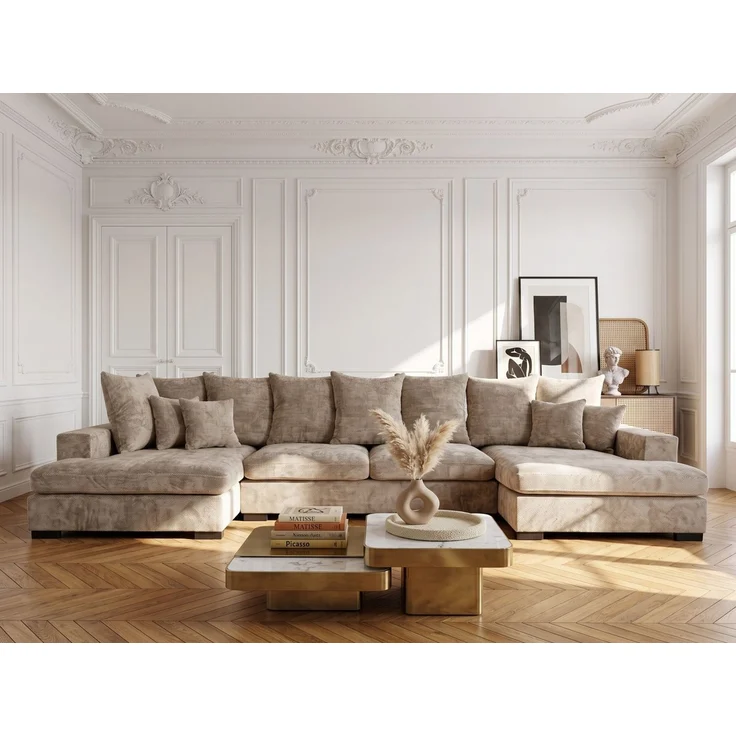 yourhouse24 Wohnlandschaft XXL SELLO U mit Schlaffunktion – HR-Kaltschaum, XXL, mit Bettkasten – Bild 1
