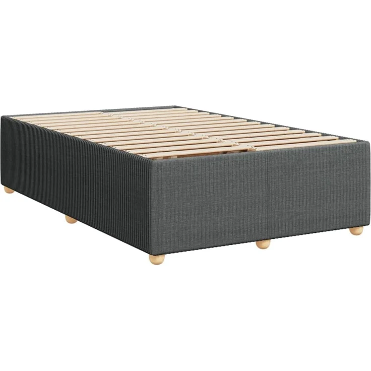 vidaXL Boxspringbett mit Matratze Dunkelgrau 120x200 cm Stoff 3294338 – Bild 9