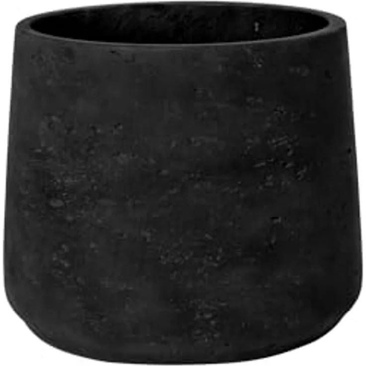 Pottery Pots Blumentopf, Muster Grau-Schwarz, Durchmesser 23 cm, Höhe 19,5 cm