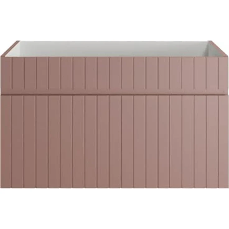 Vente-unique - SATARA Waschbeckenmöbel Holz, Platte Puderrosa - B 46 cm x H 46 cm x L 80 cm – Bild 4