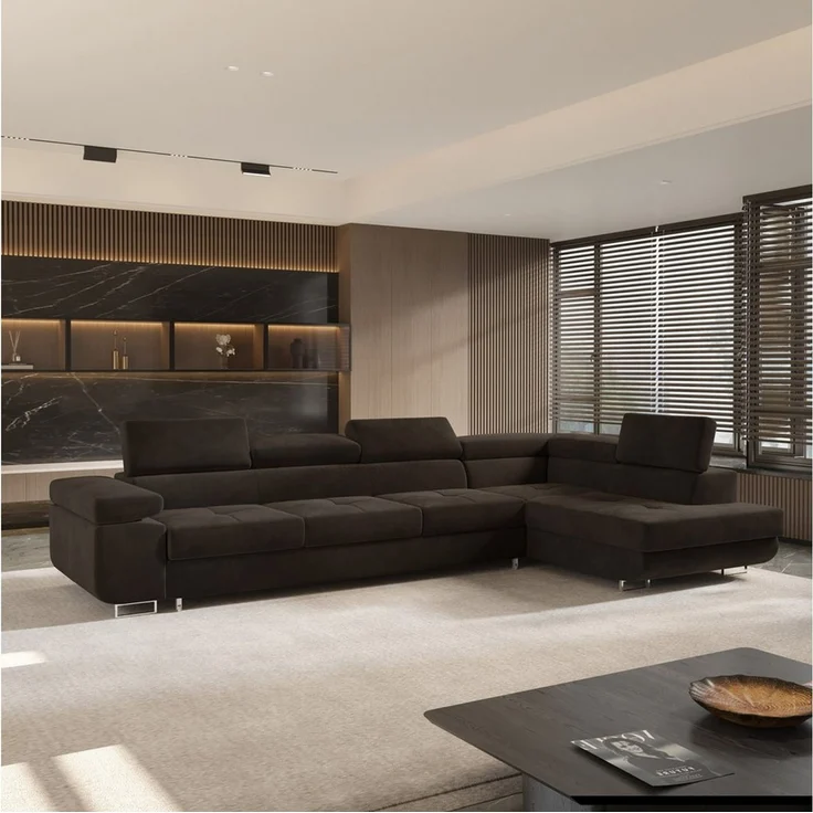 Masseno Ecksofa VICENTE mit Schlaffunktion L-Form, Sofa mit Bettkasten – Bild 5