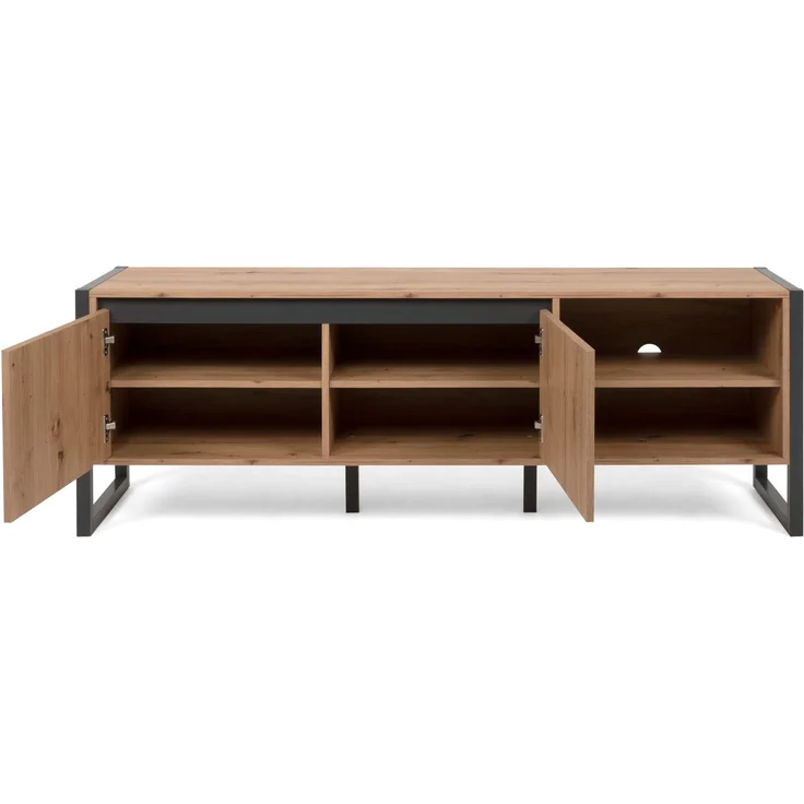 Wohnzimmer-Set >Arvada< (3 teilig) in Artisan Eiche / Anthrazit aus MDF – Bild 6