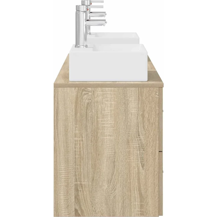 vidaXL Badezimmerschrank-Set 3 stk. Sonoma-Eiche 129 x 41 x 79,5 cm 3405837 – Bild 7