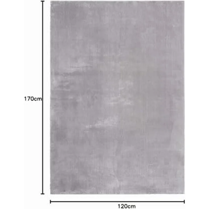 Mia's Teppiche Olivia Wohnzimmer/Schlafzimmer Teppich - waschbar - 120x160 cm, Grau – Bild 2