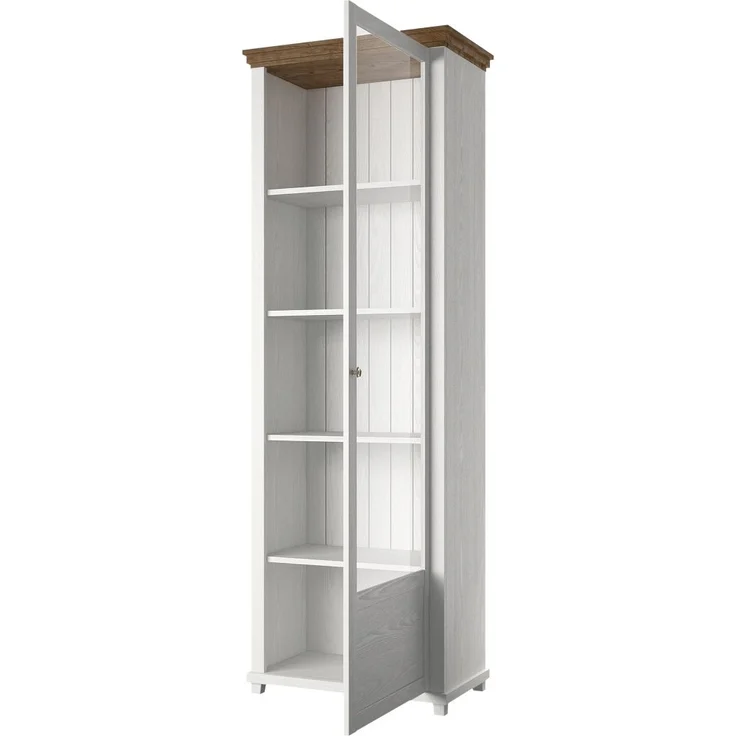 Wohnzimmer-Set HOME 5 tlg Schrankwand mit Couchtisch Weiss Abisko – Bild 5