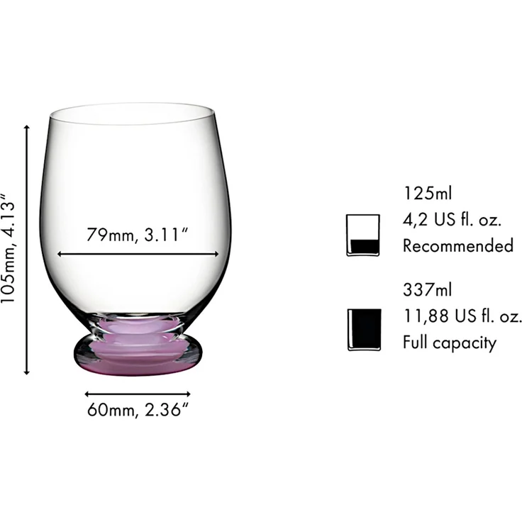 RIEDEL 4900/02P FATTO A MANO Tumbler Piccolo - PINK, handgefertigt – Bild 2