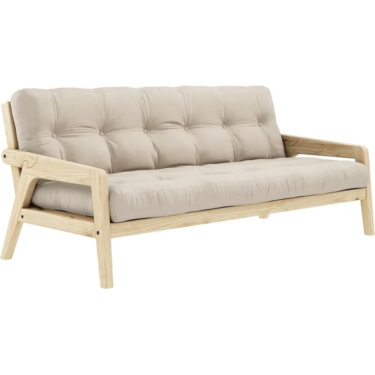 KARUP DESIGN GRAB Schlafsofa Gestell Natur Matratze Beige